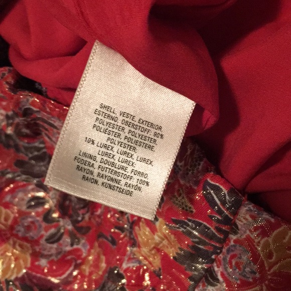 NWOT Anthropologie Maeve Metallic Floral Skirt - Picture 5 of 5